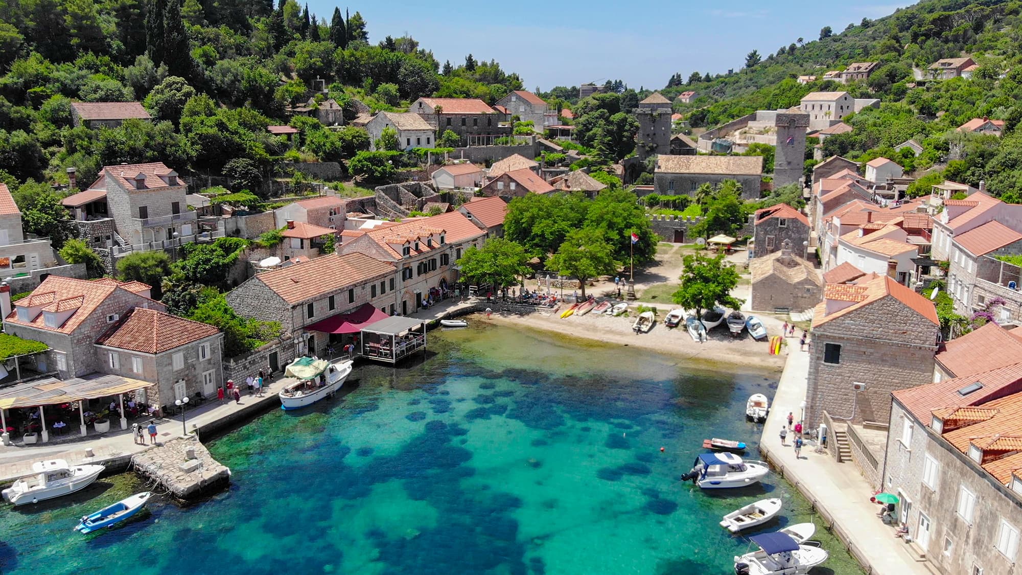 Šipan Island bays and village